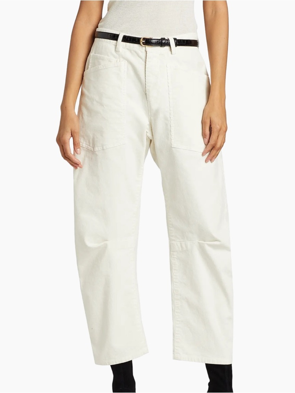 Nili Lotan Shon Corduroy Pants in Stone | 4